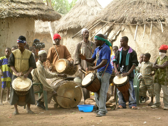 African Djembe drum rhythm masters